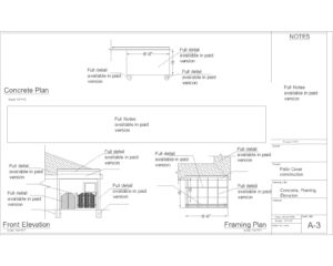 8'6"x5' Permit-Ready Patio Cover Plans for DIY & Contractor