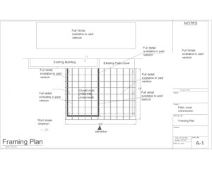 Permit-Ready 22'x16' Patio Cover Plans with Enclosed Closet Room